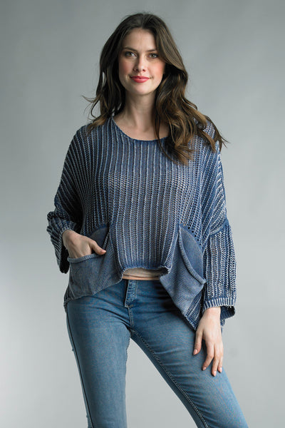 Washed Crochet Knit 20211CC