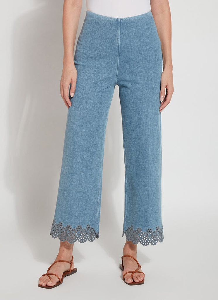 Eyelet Embroided Wide Leg Crop 3199