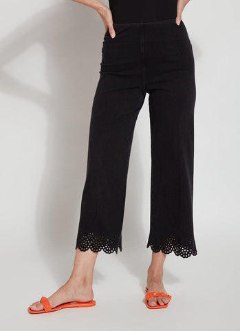 Eyelet Embroided Wide Leg Crop 3199