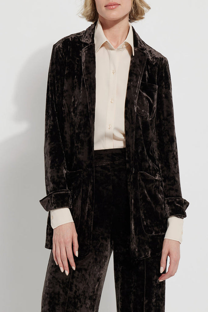 Shay Crushed Velvet Suit Blazer 3251