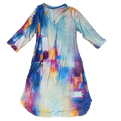 V-Neck Crinkle Dress U37-010AP